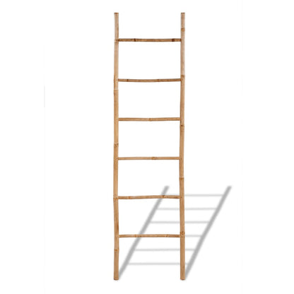 Handdoekenladder met 6 sporten bamboe - AllerleiShop