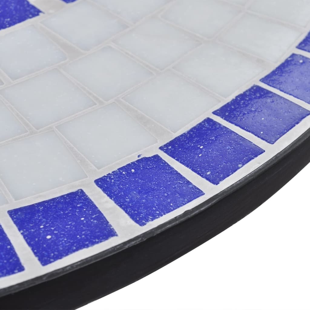 Bistrotafel 60 cm mozaïek blauw en wit - AllerleiShop