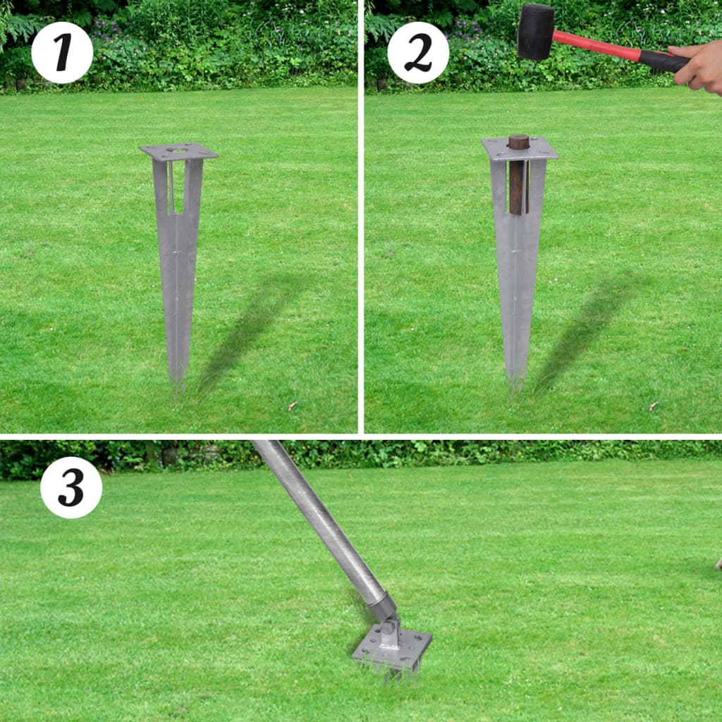 Gaashek met palen 15x1,5 m gegalvaniseerd staal