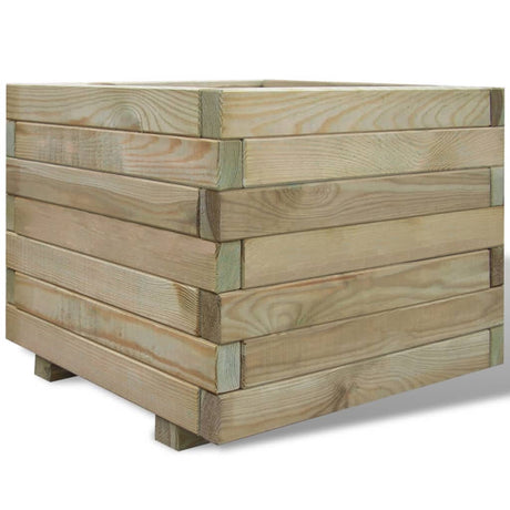 Plantenbak verhoogd vierkant 50x50x40 cm hout - AllerleiShop