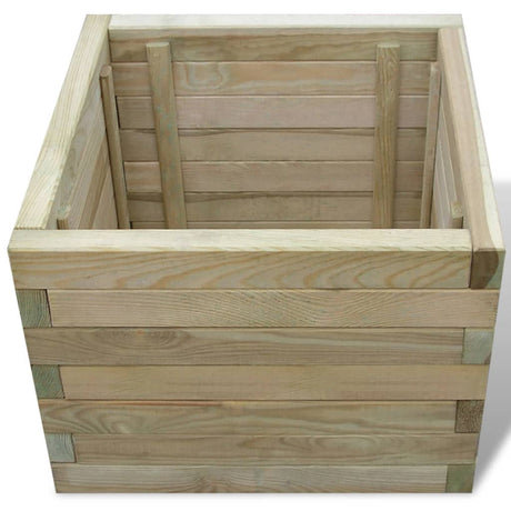 Plantenbak verhoogd vierkant 50x50x40 cm hout - AllerleiShop