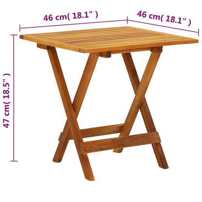 Bistrotafel 46x46x47 cm massief acaciahout - AllerleiShop