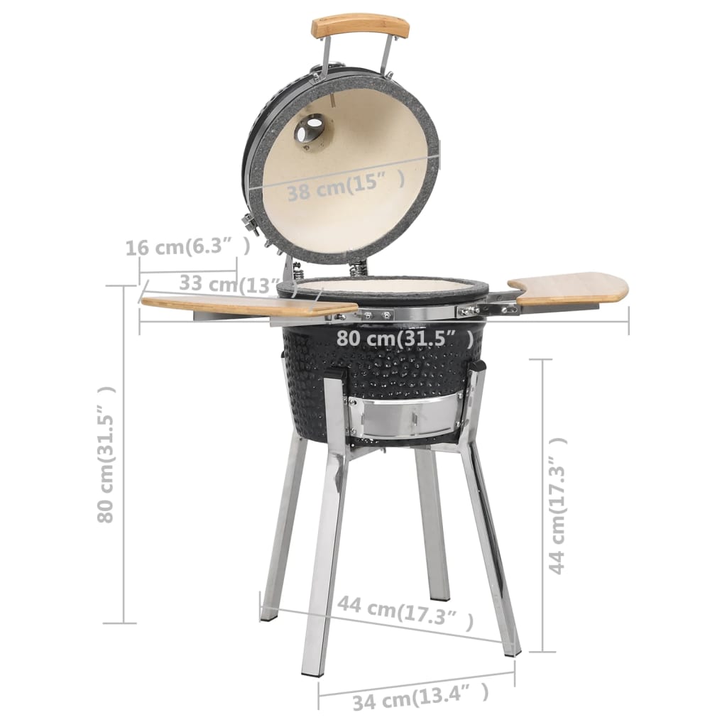 Kamado barbecue 81 cm keramiek - AllerleiShop