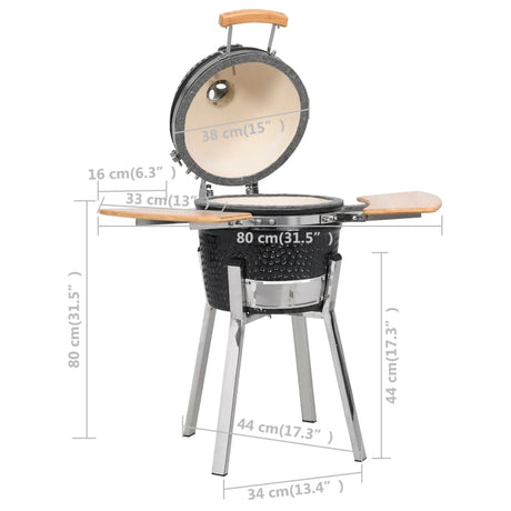 Kamado barbecue 81 cm keramiek - AllerleiShop