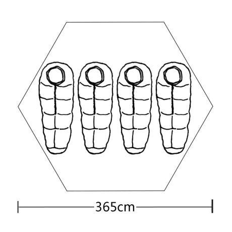 Tent 4-persoons groen