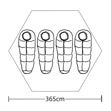 Tent 4-persoons geel