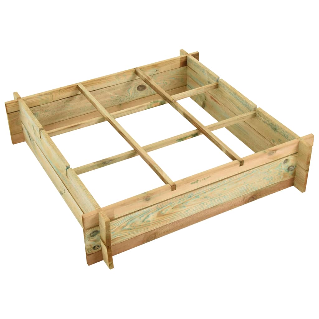 Plantenbak verhoogd 90x90x20 cm geïmpregneerd hout - AllerleiShop