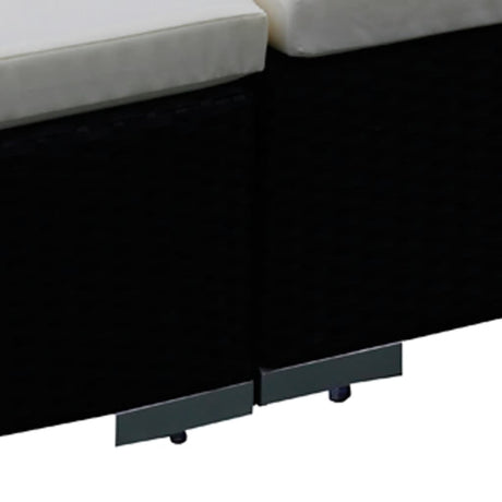 6-delige Loungeset met kussens poly rattan zwart - AllerleiShop