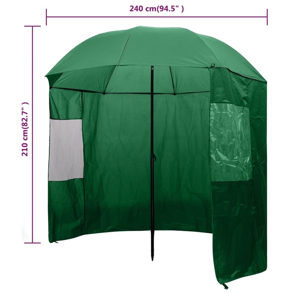 Visparaplu groen 240 x 210 cm - AllerleiShop