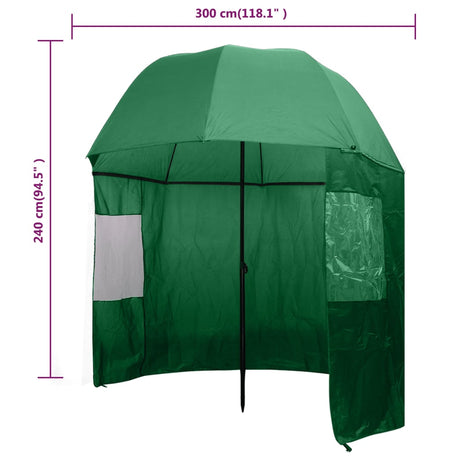 Visparaplu groen 300 x 240 cm - AllerleiShop