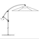 Zweefparasol 3 m zandwit - AllerleiShop