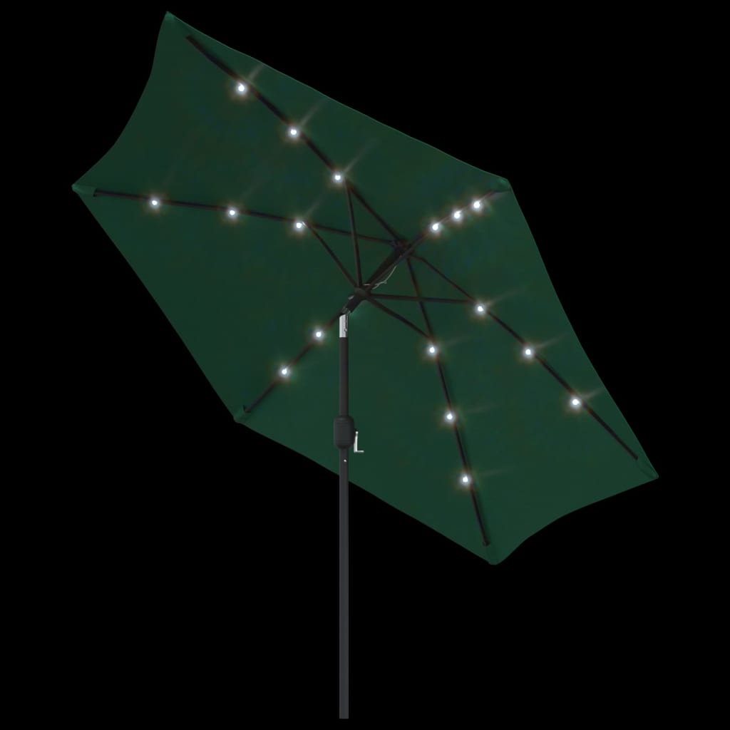 Parasol kantelbaar met LED 3 m groen - AllerleiShop