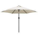 Zweefparasol met LED 3 m zandwit - AllerleiShop