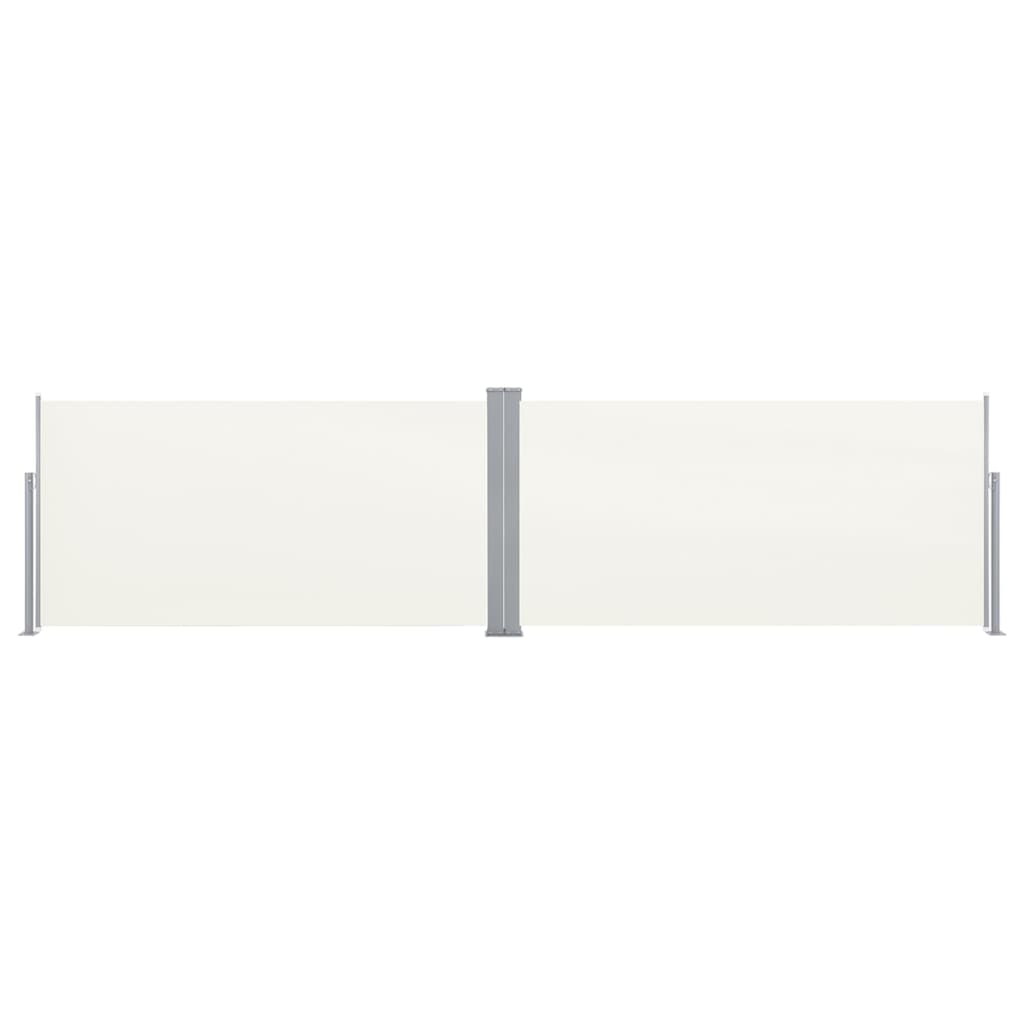 Windscherm uittrekbaar 160x600 cm crème - AllerleiShop