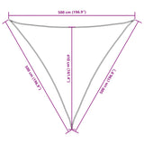 Zonnescherm driehoekig 5x5x5 m oxford stof crèmekleurig - AllerleiShop