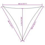 Zonnescherm driehoekig 3,6x3,6x3,6 m oxford stof