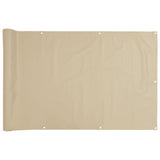 Balkonscherm Oxford textiel 75x400 cm beige - AllerleiShop