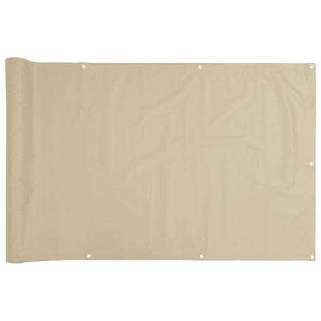 Balkonscherm Oxford textiel 75x400 cm beige - AllerleiShop