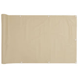 Balkonscherm Oxford textiel 90x400 cm beige