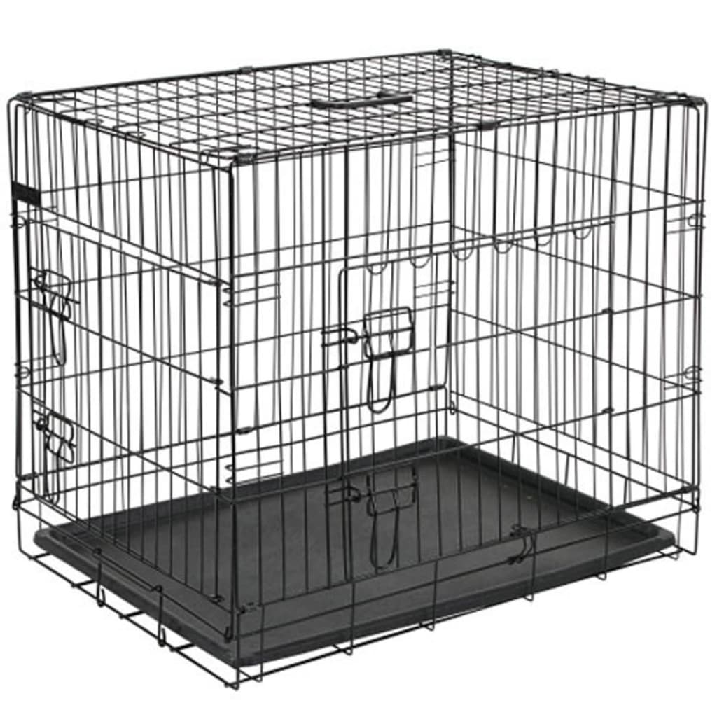 @Pet Hondenbench 92,5x57,5x64 cm metaal zwart 15003 - AllerleiShop