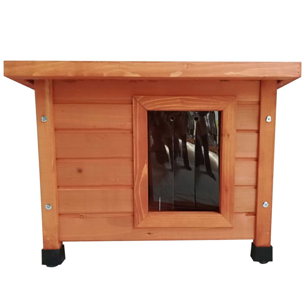 @Pet Kattenhok voor buiten 57x45x43 cm hout bruin - AllerleiShop