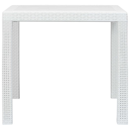 Tuintafel 79x79x72 cm rattan-look kunststof wit - AllerleiShop