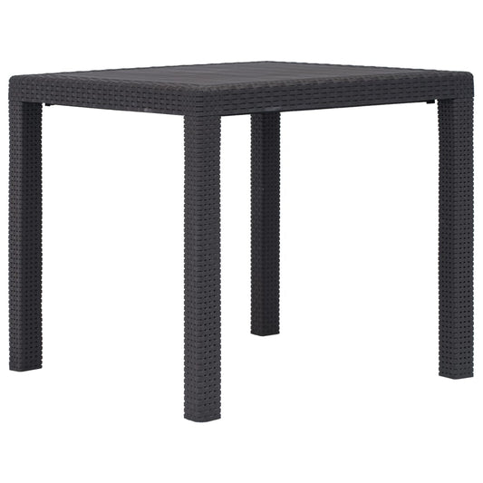 Tuintafel 79x79x72 cm rattan-look kunststof bruin - AllerleiShop