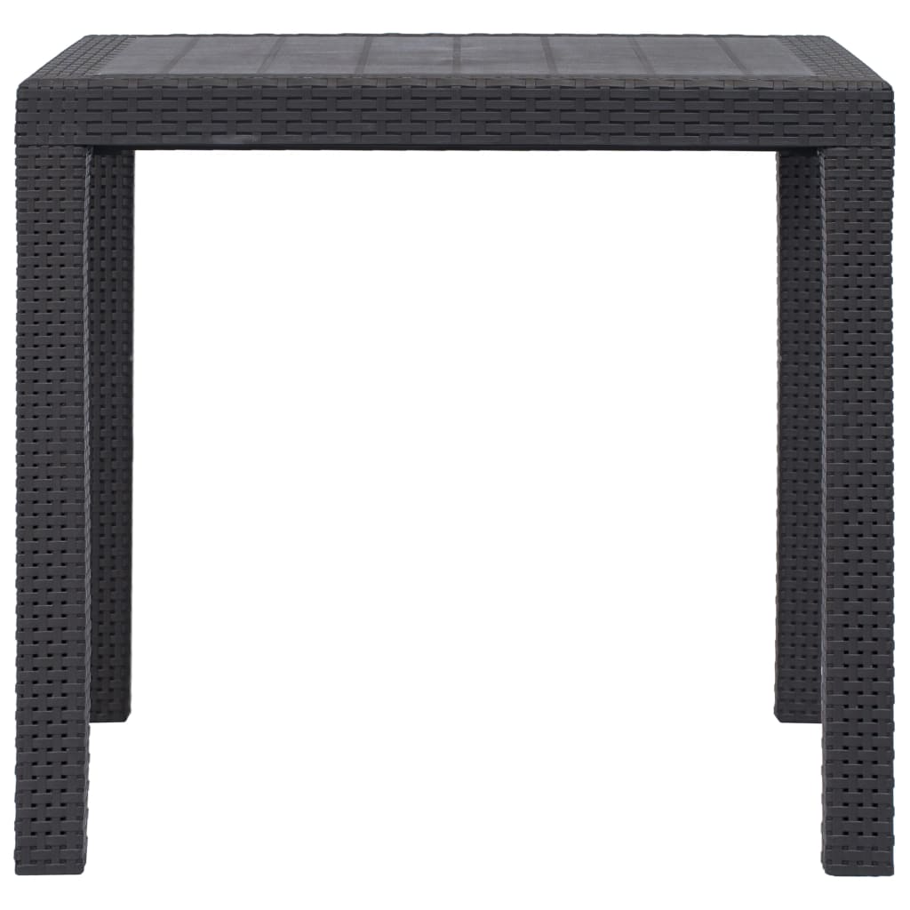 Tuintafel 79x79x72 cm rattan-look kunststof bruin - AllerleiShop