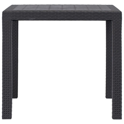 Tuintafel 79x79x72 cm rattan-look kunststof bruin - AllerleiShop