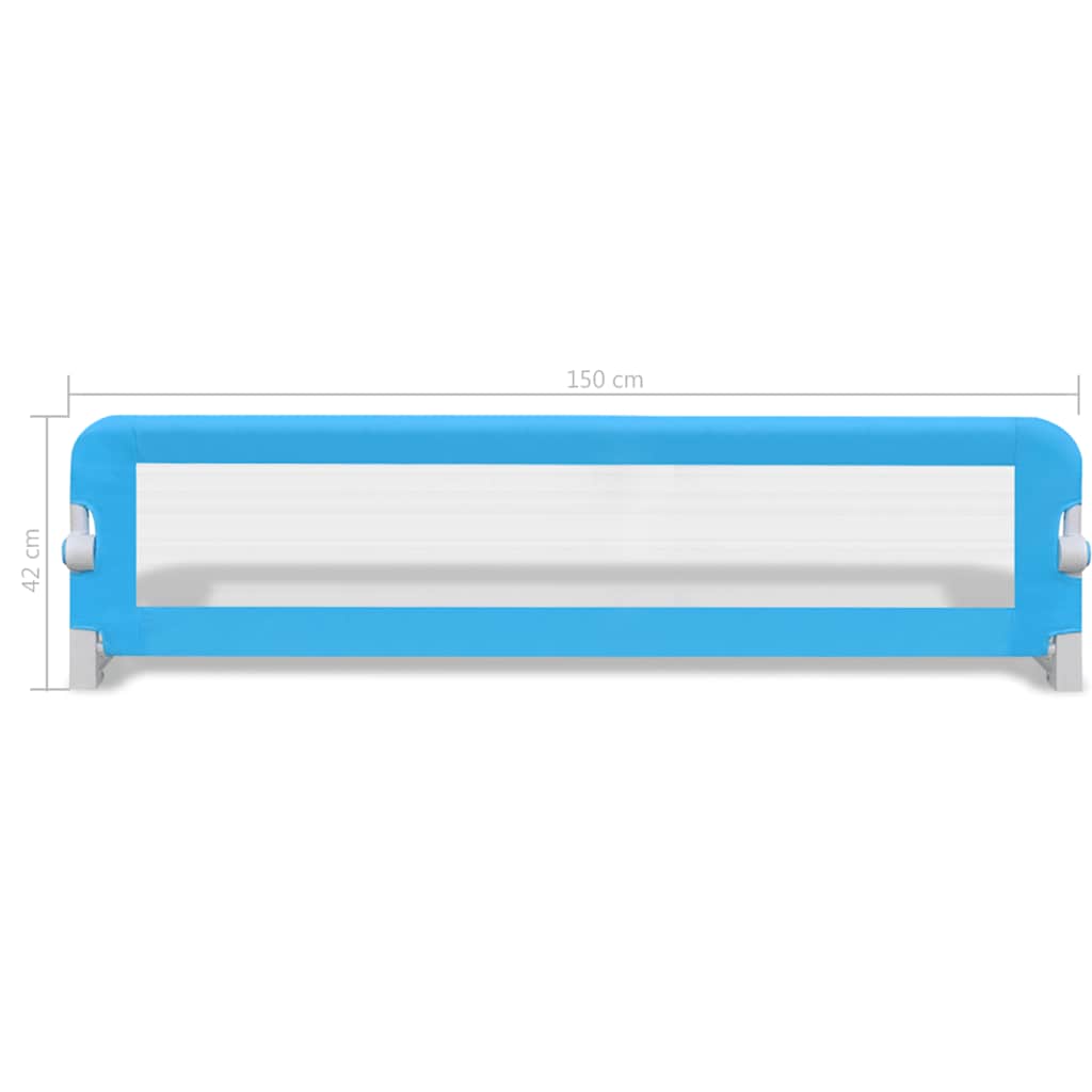 Kinderbedhekjes 2 st 150x42 cm blauw