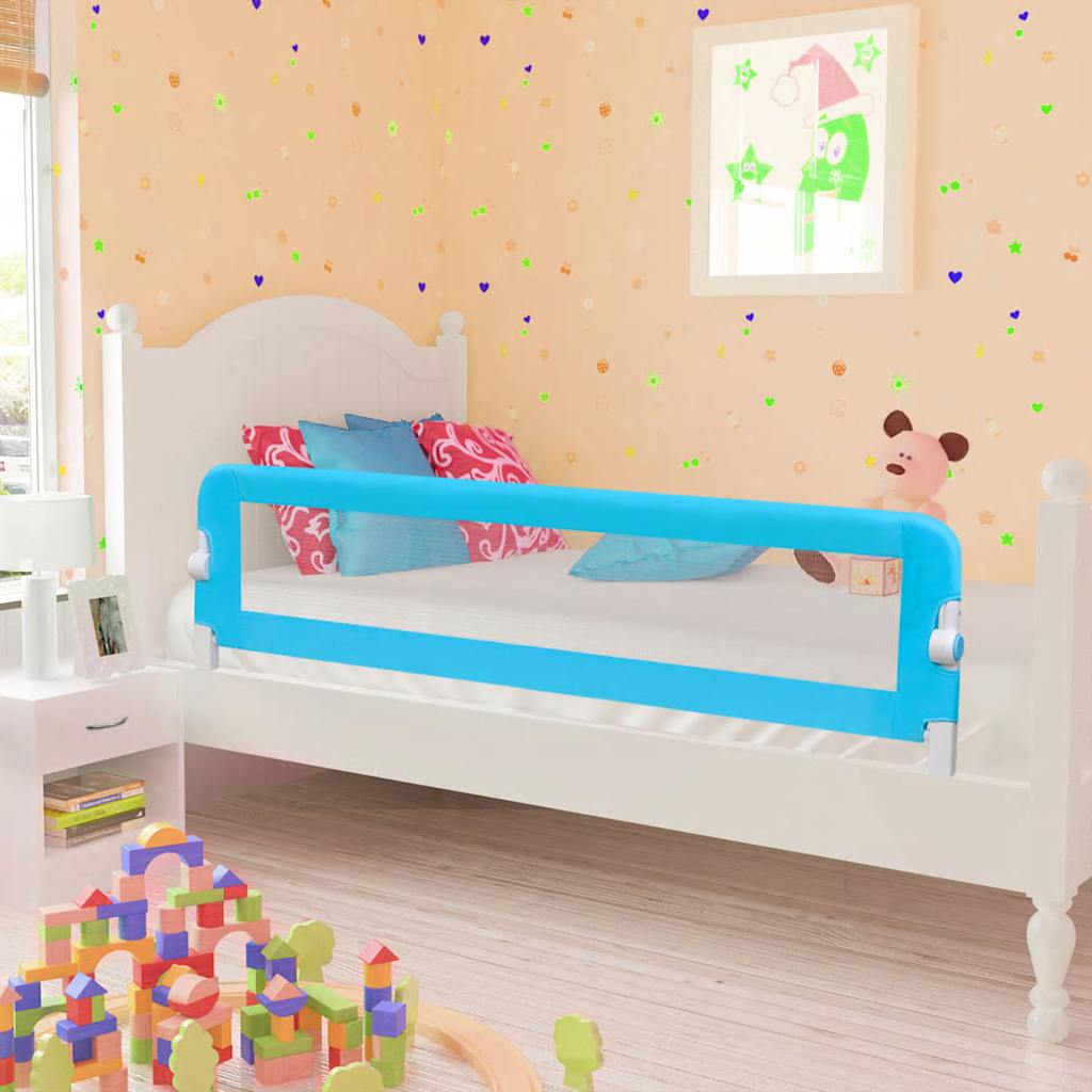 Kinderbedhekjes 2 st 150x42 cm blauw