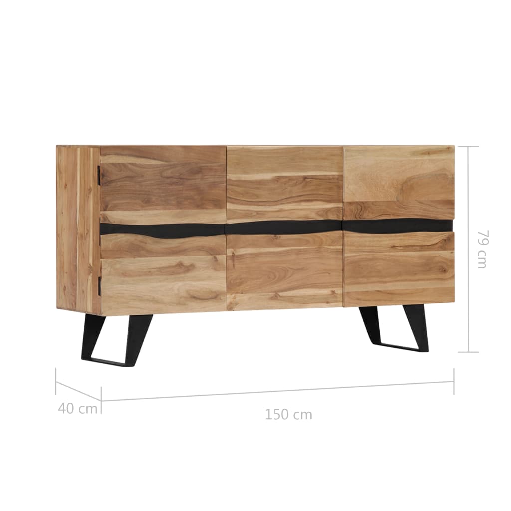 Dressoir 150x40x79 cm massief acaciahout