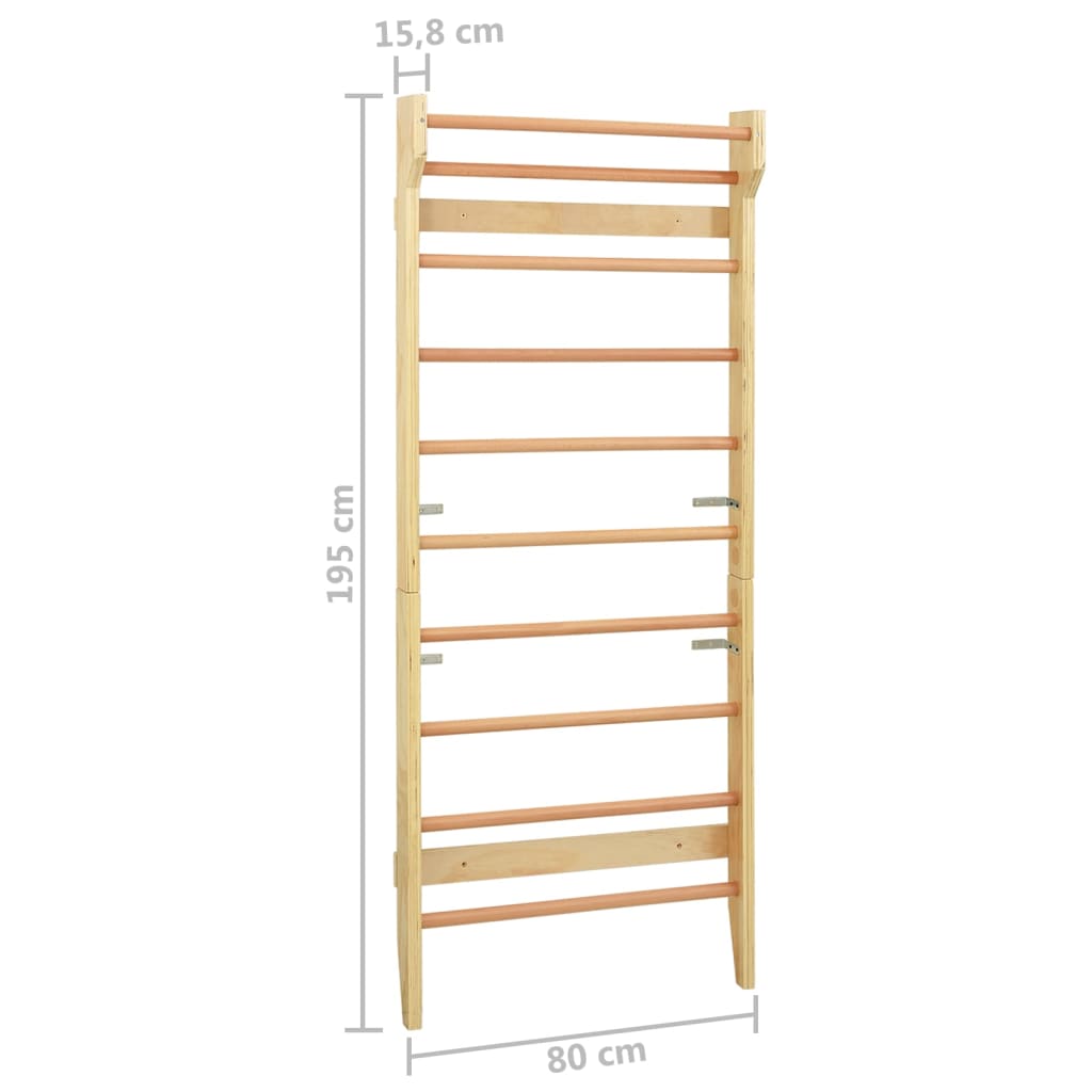 Wandklimrek 80x15,8x195 cm hout - AllerleiShop