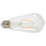 Spotlights 2 st met filament peren 2 W E27 zwart