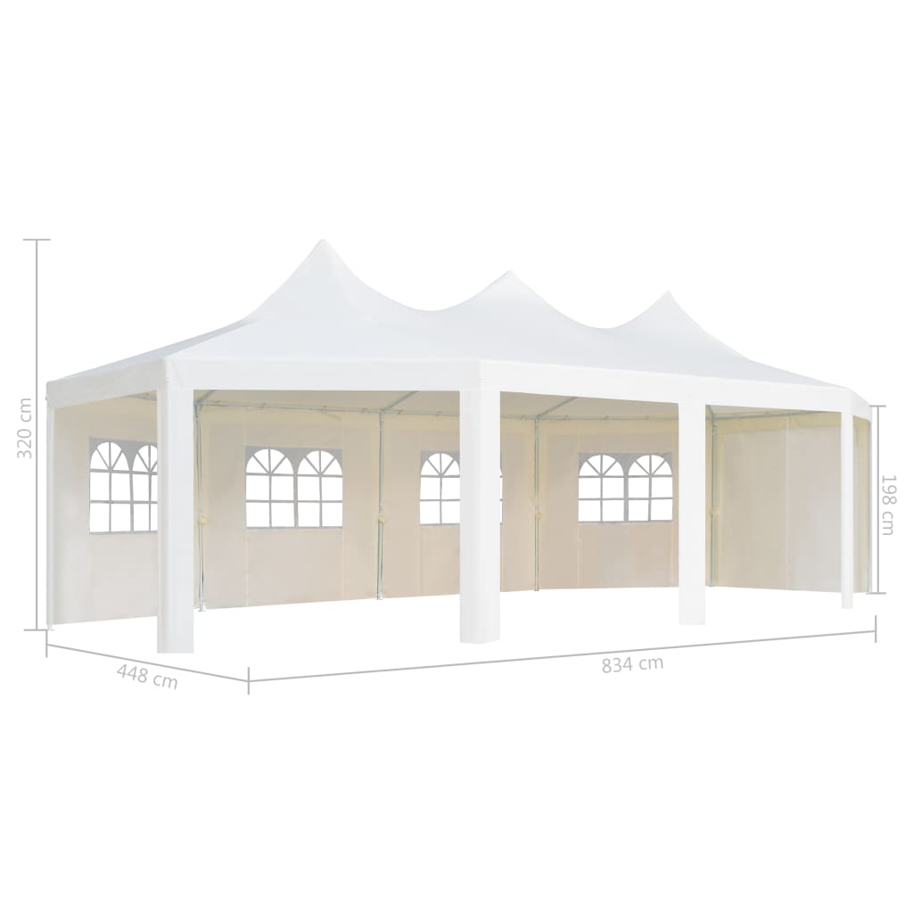 Prieel 834x448x320 cm wit