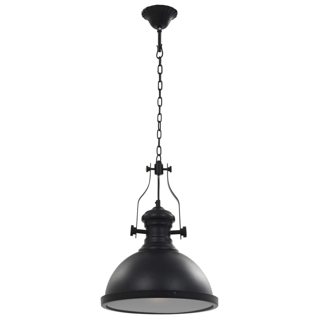 Plafondlamp rond E27 zwart