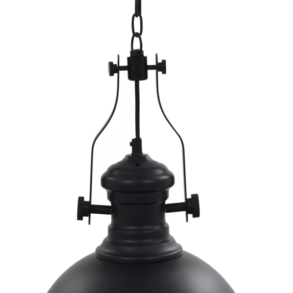 Plafondlamp rond E27 zwart