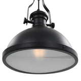 Plafondlamp rond E27 zwart