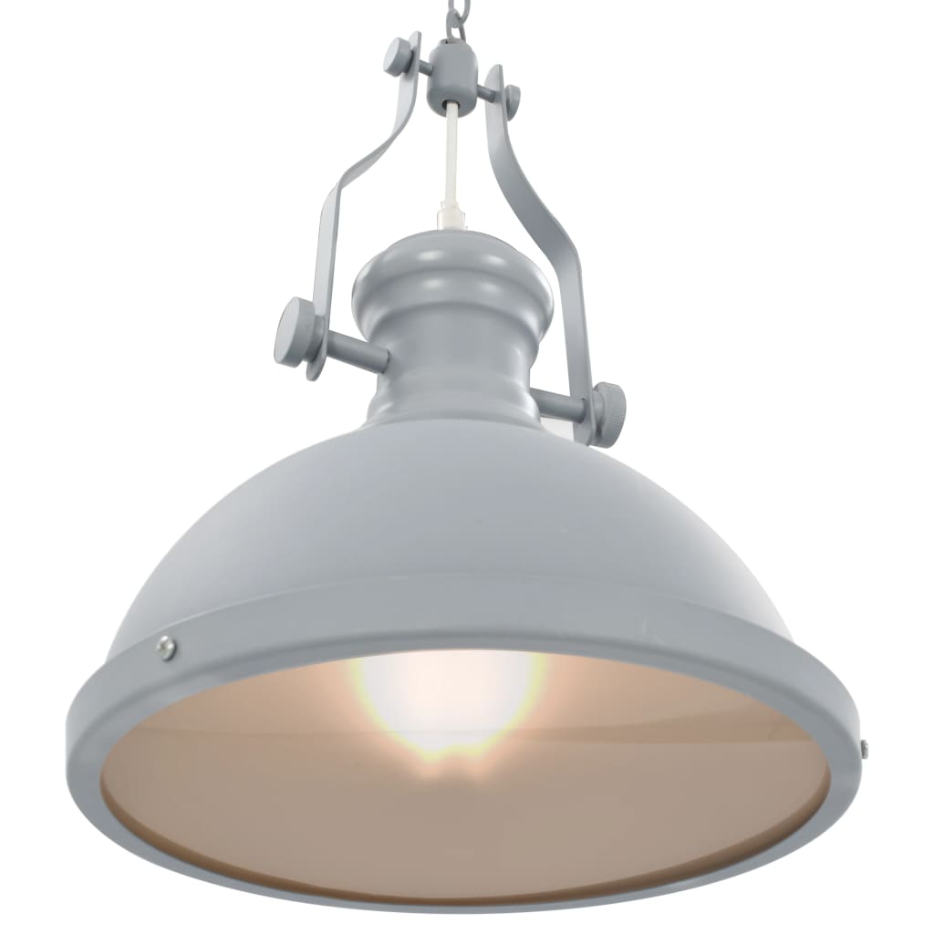 Plafondlamp rond E27 grijs