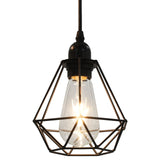 Plafondlamp met diamantvorm 3xE27 zwart