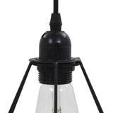 Plafondlamp met diamantvorm 3xE27 zwart