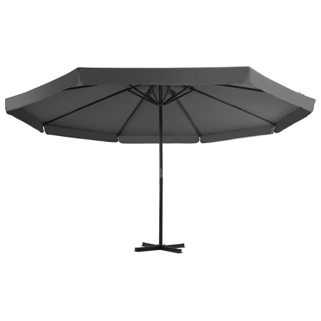 Parasol met draagbare voet antracietkleurig