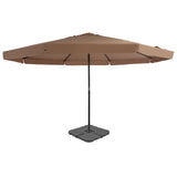 Parasol met draagbare voet taupe