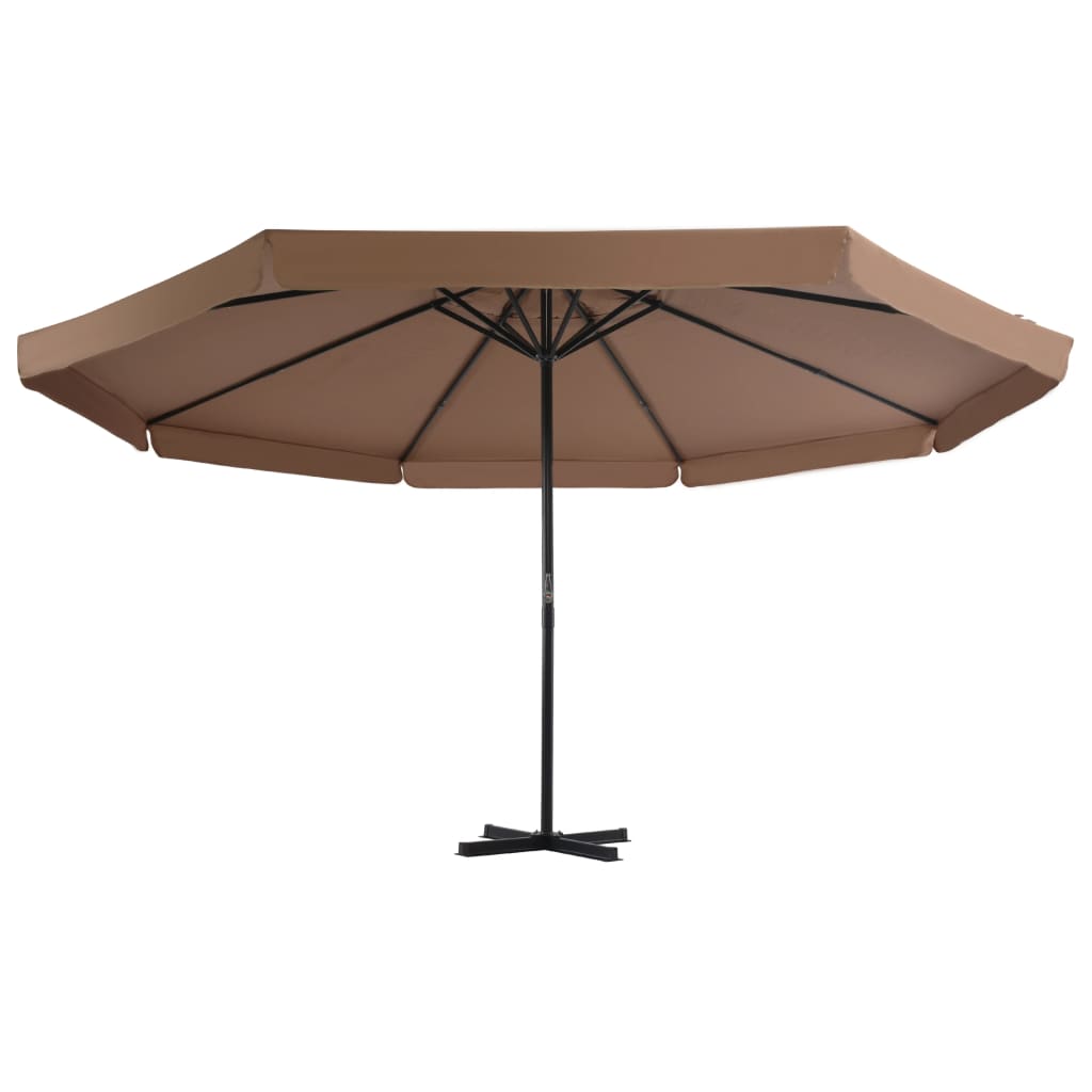 Parasol met draagbare voet taupe