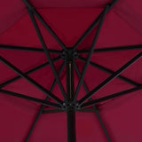 Parasol met draagbare voet rood