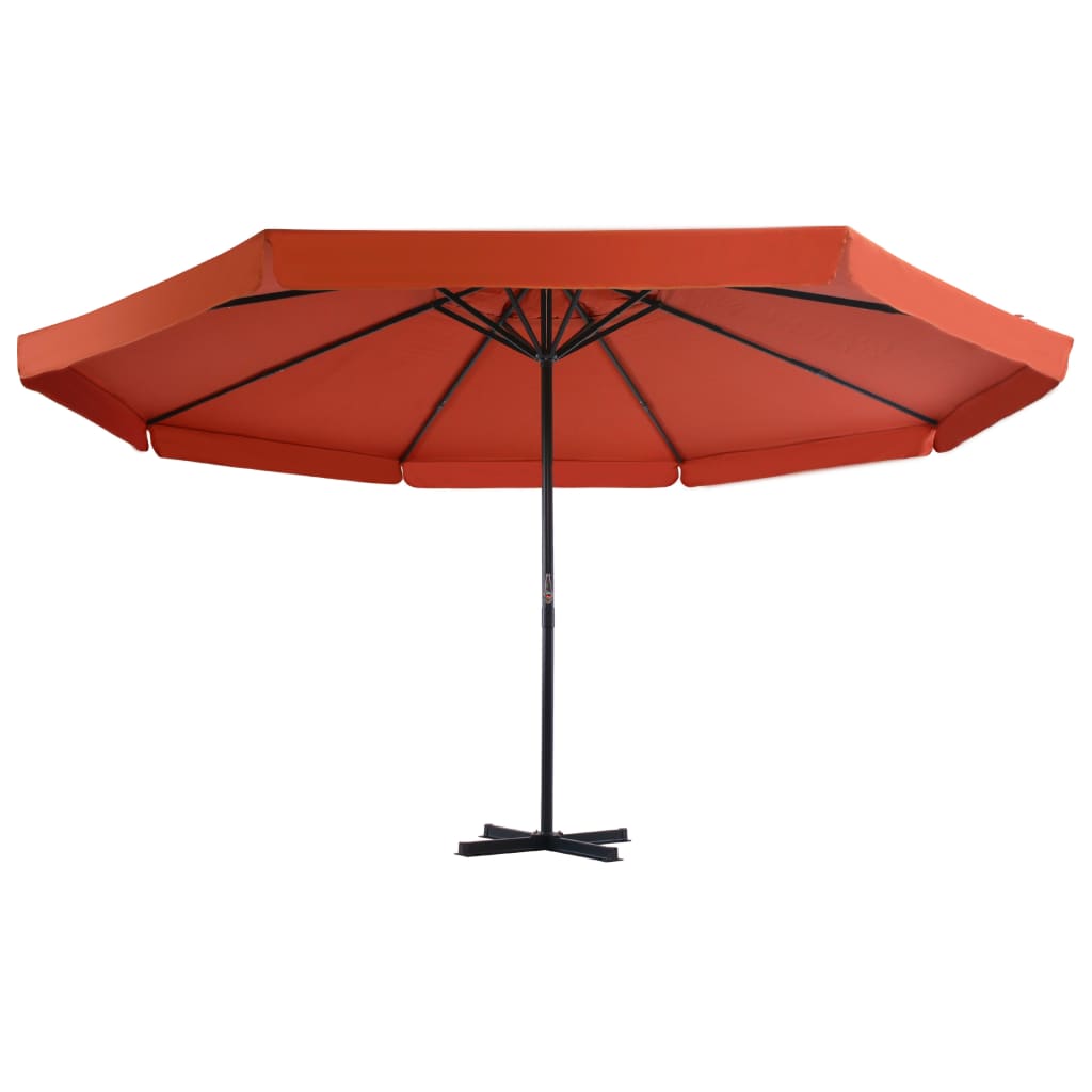 Parasol met draagbare voet terracottakleurig