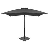 Parasol met draagbare voet antracietkleurig