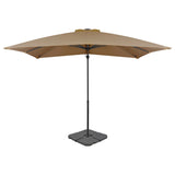 Parasol met draagbare voet taupe