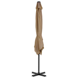 Parasol met draagbare voet taupe