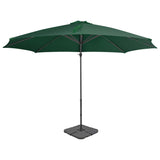 Parasol met draagbare voet groen